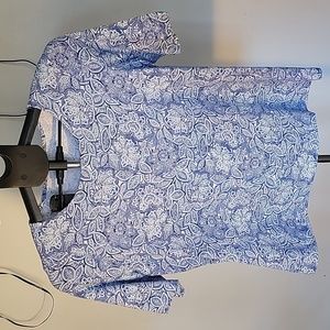 Women's Appleseed's Petites Shirt, Color Periwinkle Blue,  Size PM